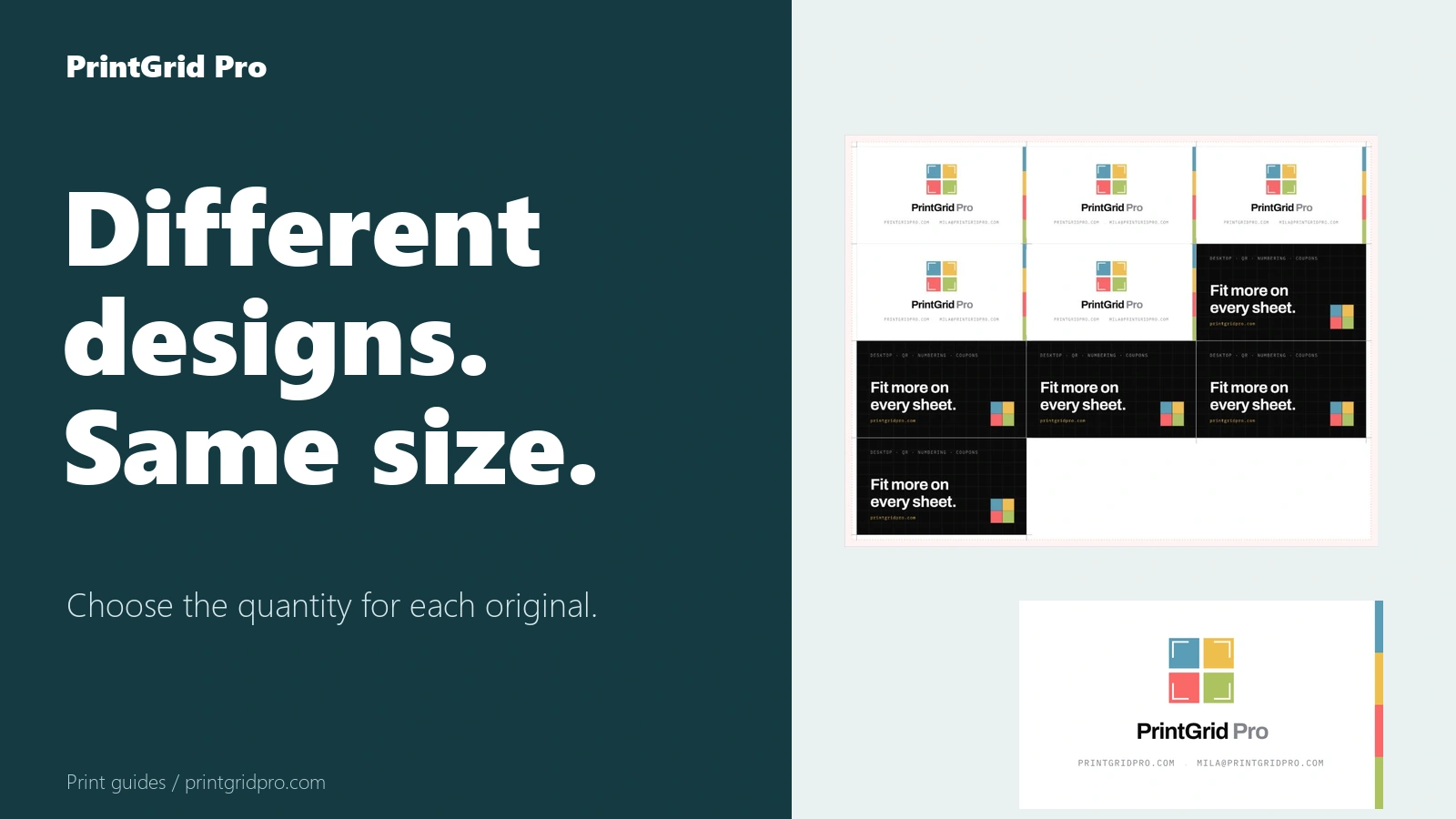 Original template illustration for How to Print Multiple Designs on One Sheet.
