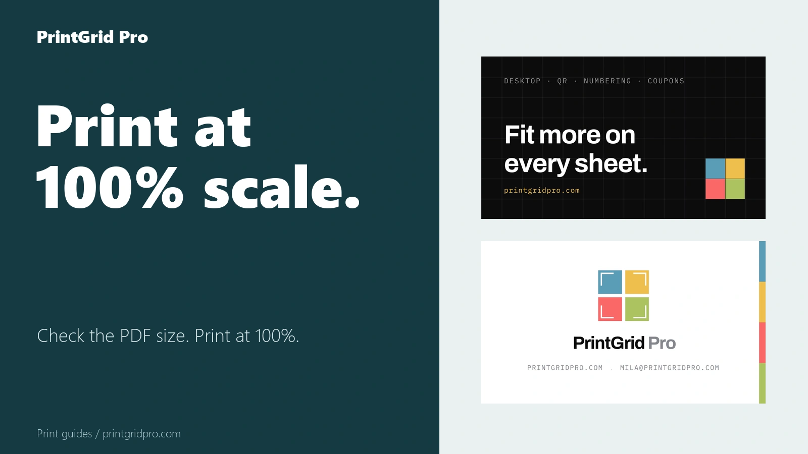 Original template illustration for How to print at Actual size or 100 percent.