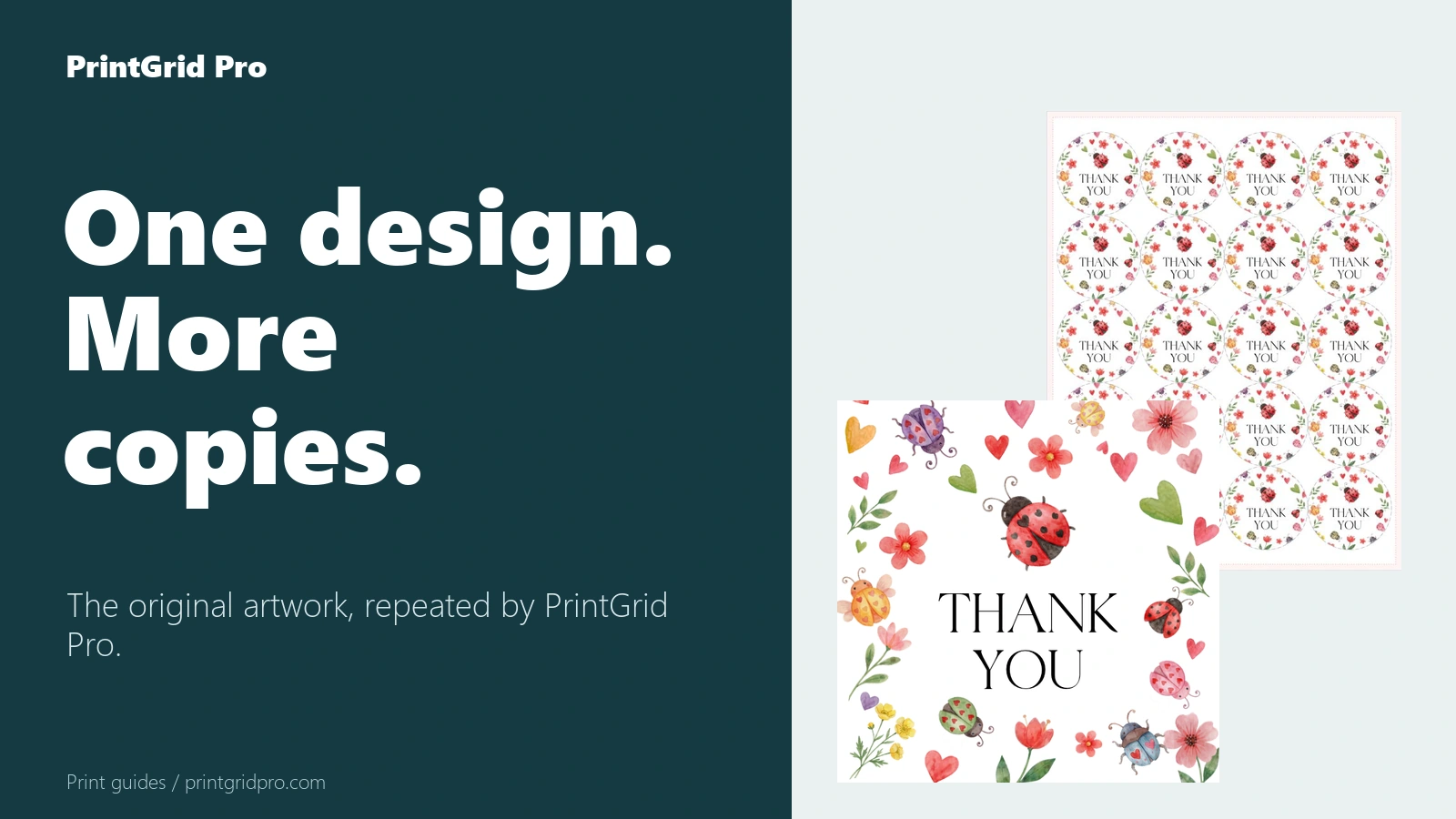 Original template illustration for How to repeat one design on a sheet.
